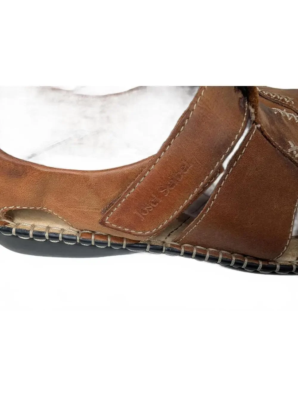 Josef Seibel Men's Brown Leather Fisherman Sandals‎ EU 41